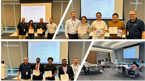 Collage of photos from awards ceremony with student teams