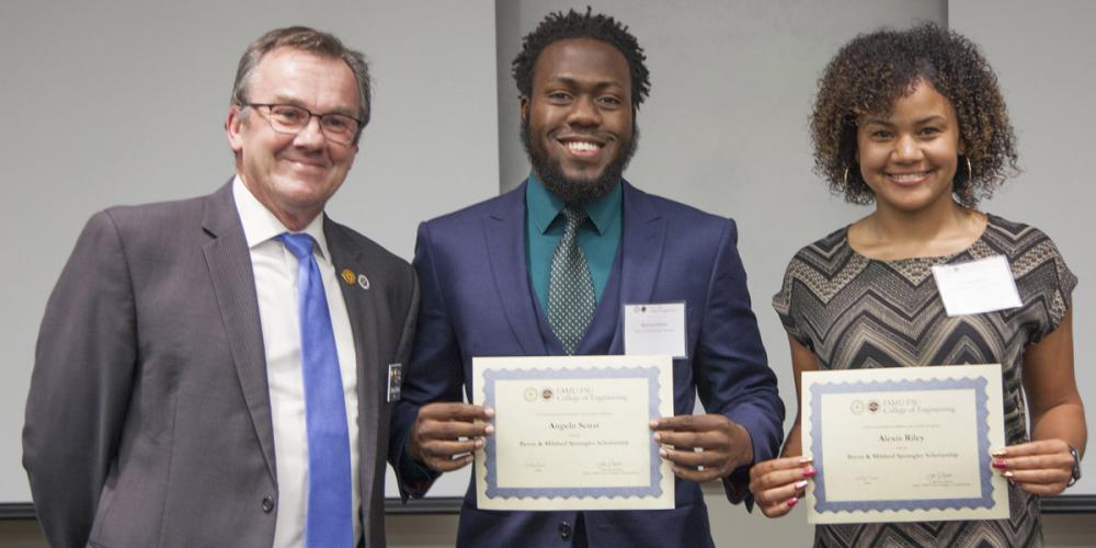 Angelo Senat, Alexis Riley, Daeshavon Johnson (not shown) and Kyara Sealy (not shown)