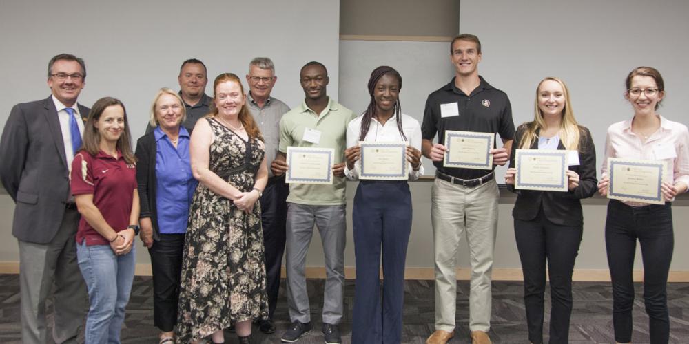 Hayden Endowed Scholarship - Fabrice Taondeyande, Alix Kabre, Jack Enstrom, Shelby Graziani and Jessica Koller