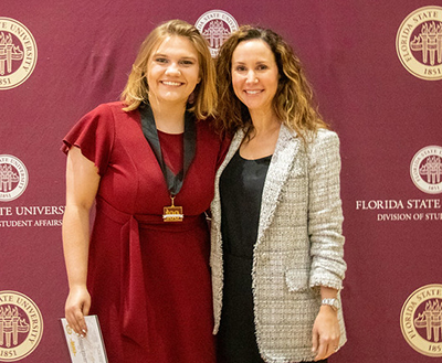 madison burke at fsu torchbearer ceremony