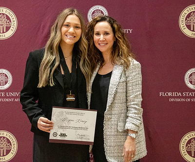megan kimsey at fsu torchbearer ceremony