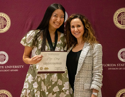 nina chong at fsu torchbearer ceremony