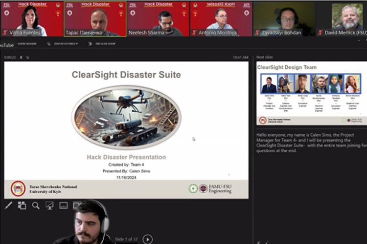 screenshot image of zoom with famu-fsu engineering powerpoint shown