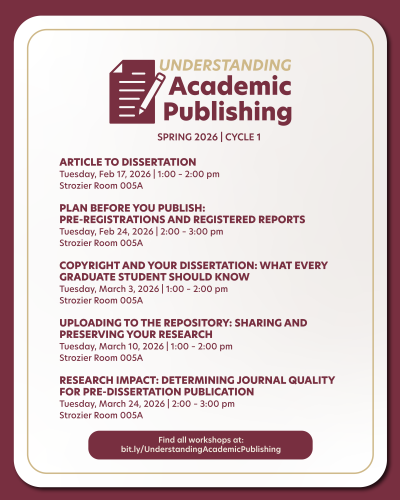 tis is the PDF flyer for the Understanding Academic Publishing Workshop