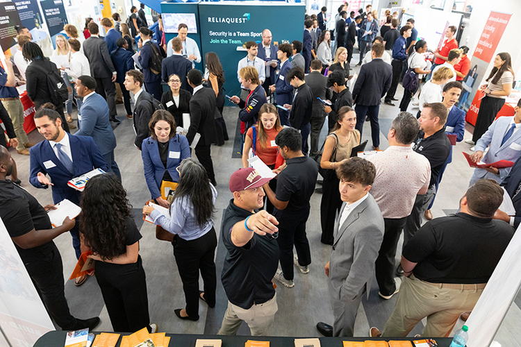 crowded job fair