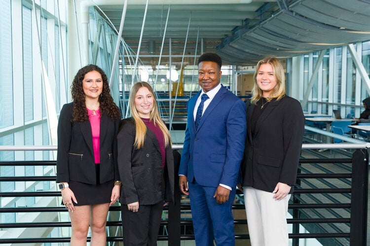 Team 110 L to R: Kennedie Cearlock, Kassandra Abreu, Jordan Brown, Kayla Kirchknopf