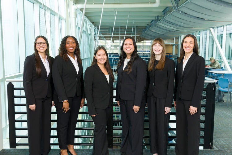 Team 115 L to R: Lydia Beshures, Kyla Booker, Pia Dinamarca, Britney Vu, Eleanor McCarthy, Amaya Walker