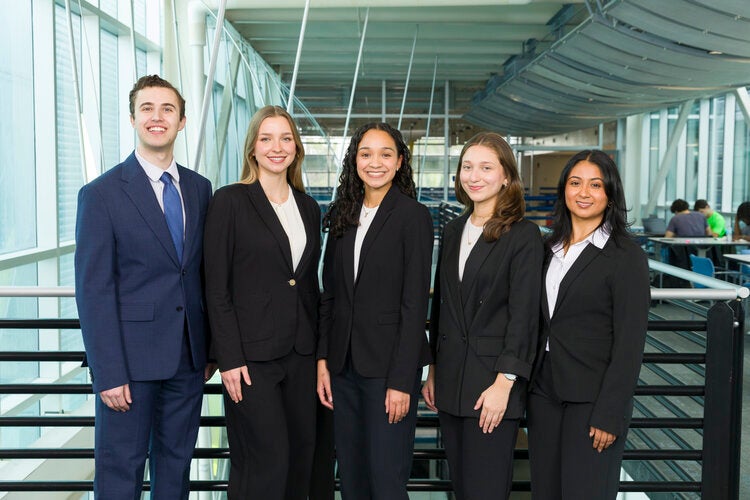 Team 121 L to R: Guillermo Penela, Meadow Limoncello, Madelaine Burrows, Ivana Barahona, Carmen Perez Sosa