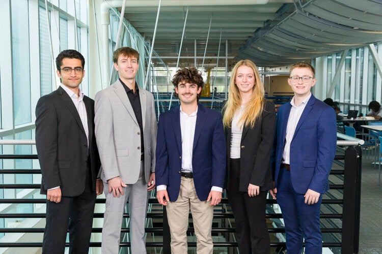 Team 122 L to R: Keian Bahmani, Nicolas Walker, Cole Patrick, Brooke Gilbert, Colin Waldie