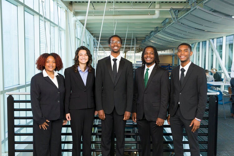 Team 206 L to R: Kennedy Carper, Ashlyn O’Connor, Charles Rackley, Elam Richardson, Avante Rivers