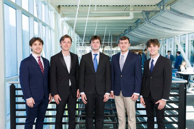 Team 210 L to R: Ethan Katz, Patrick Long, Max Myhill, Cole Piccarreto, Tripp Weston