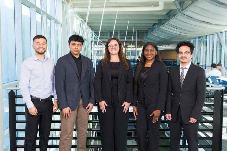 Members of Team 227 left to right: Samuel Alonso, Carlos Escobar, Sara Hanzl, Derkya Stanley, Antonio Taneda