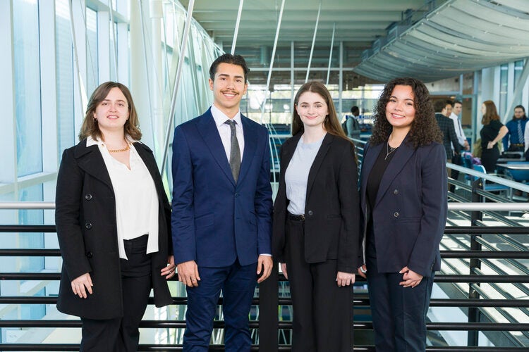 Members of Team 230 left to right: Ryleigh Carr, Ethan Rodriguez, Olivia Seely, Bryanna Valencia