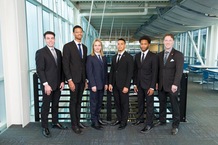 Members of Team 303 left to right:Garrison Gralike, Allen Jones, Paul Mallas, Jeremia Nunez, Aaron Robinson, Dallas Zimmer