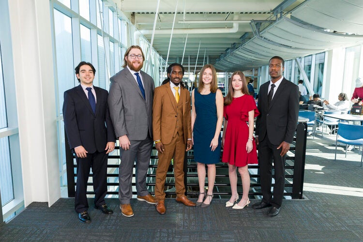 Members of Team 305 left to right: Sebastian Cox, Ryan Driscoll, William Lucky, III, Grace Parnas, Ashlynn Quintana, Joshua Romeo
