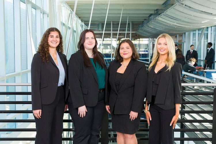 Members of Team 408 left to right: Emma DiMassa, LibbyAnn Ling, Victoria Shewan, Sapphire Slawsky