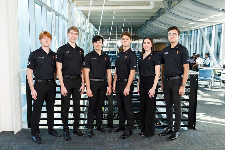 Members of Team 510 left to right: Alex Hamberg, Connor Hull, Alexander Kunstmann, Hunter Litt, Lexi Rodriguez, Efe Yeseren