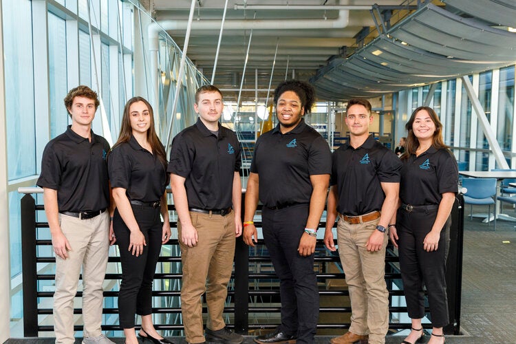 Members of Team 526 left to right: Chandler Gazaway, Katie Hoenstine, Ethan Jacquay, Moeub Lanh, Nicholas Olin, Sofia Sadir