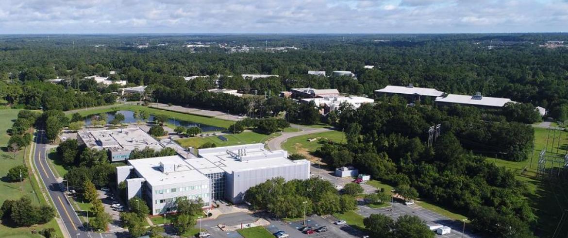 aerial view of college