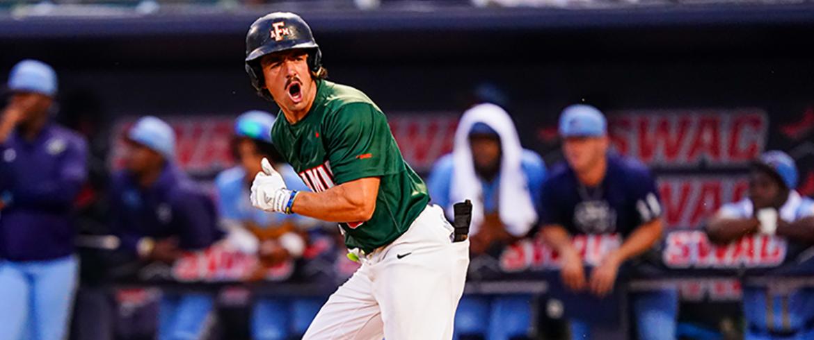 photo of broedy poppell famu-fsu engineering student on the famu baseball field