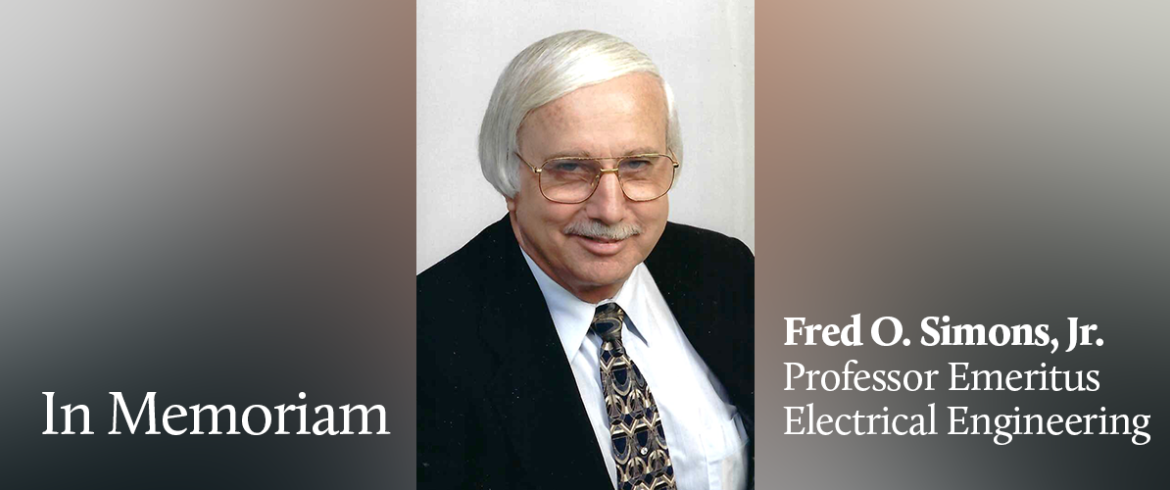 photo of fred simons jr with in memoriam text