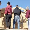 Civil engineering students working on Habitat House