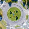 roundabout aerial view