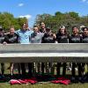 Members of the FAMU-FSU team pose with "Moral Compass," which took First Place in the Final Product Prototype competition.