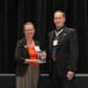 photo of famu-fsu engineering professor lisa spainhour holding fes award