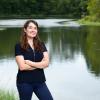 photo of famu-fsu engineering professor nasrin alamdari in front of verdant lake